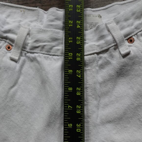 Vintage Levi's jeans 501 Original fit women's 13 white denim - Picture 12 of 16